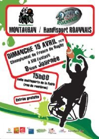Championnat de France rugby à XIII Handisport. Le dimanche 15 avril 2012 à Montauban. Tarn-et-Garonne. 